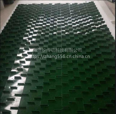 廣東波浪花紋爬坡帶 綠色花紋輸送帶在上海的應(yīng)用與優(yōu)勢